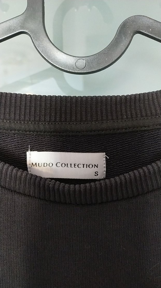 Siyah Uzun Kollu Tüylü Sweatshirt - Görsel 3