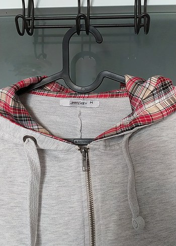 Jimmy Key Gri Kapüşonlu Fermuarlı Kadın Sweatshirt