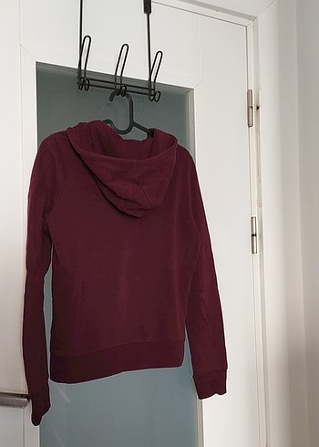 Bordo Fermuarlı Kadın Sweatshirt - Görsel 5
