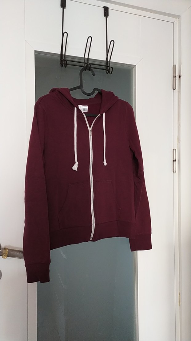 Bordo Fermuarlı Kadın Sweatshirt - Görsel 3