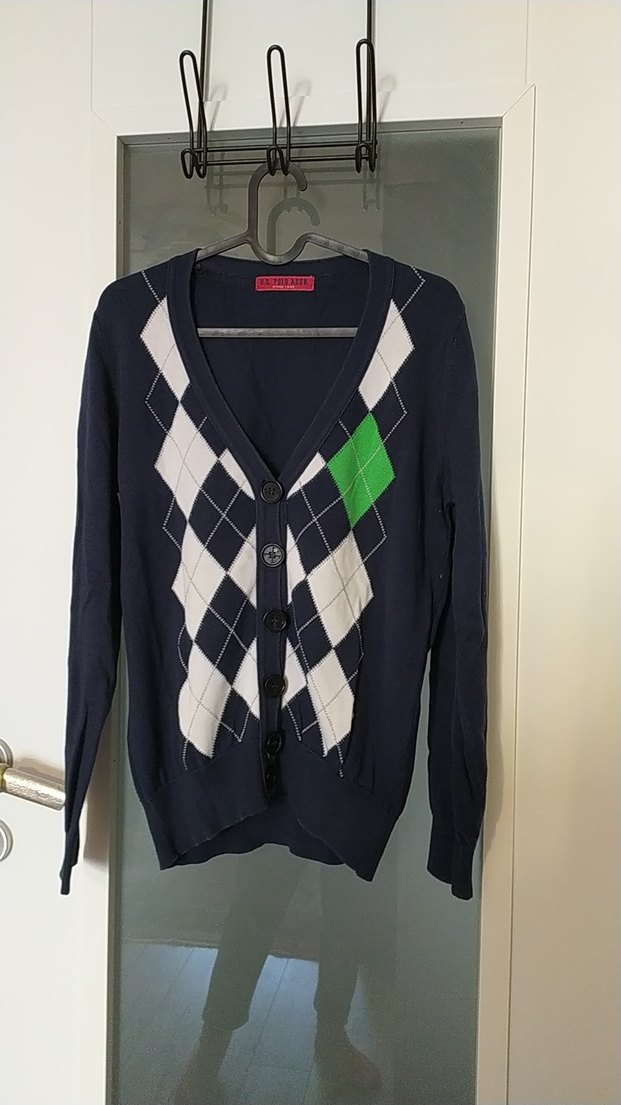 Kadın Mavi Triko Hırka - Görsel 5