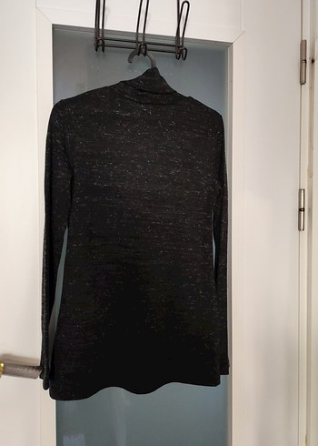 Gri Kadın Boğazlı İnce Örgü Kazak - Görsel 5