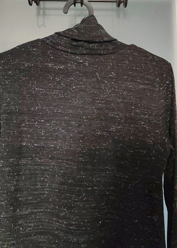 Gri Kadın Boğazlı İnce Örgü Kazak - Görsel 6