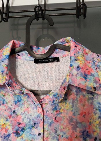 Pastel Renkli Düğmeli Midi Elbise - Görsel 3