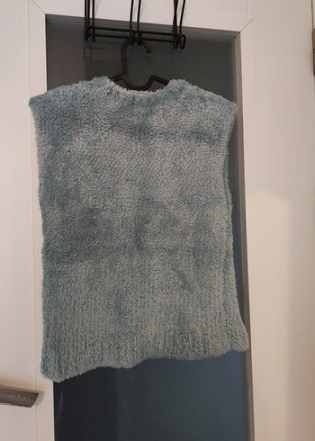 Turkuaz Kadın Yün Örgü Süveter - Görsel 4