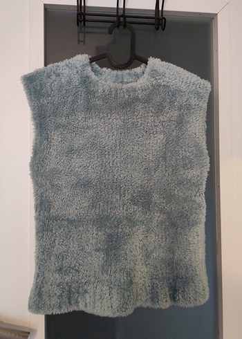 Turkuaz Kadın Yün Örgü Süveter - Görsel 3