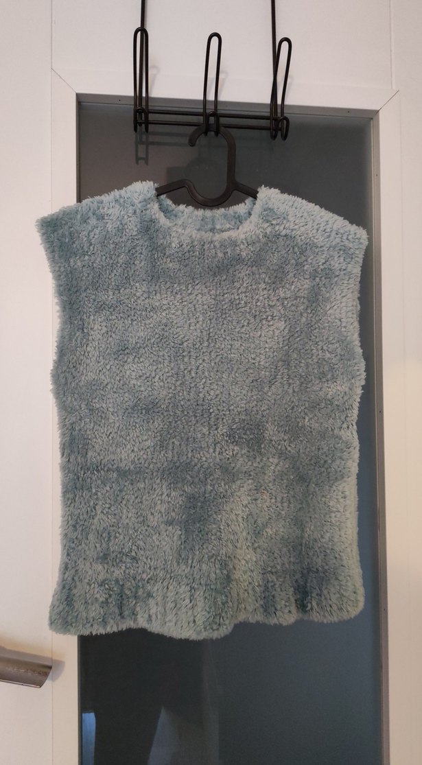 Turkuaz Kadın Yün Örgü Süveter - Görsel 3