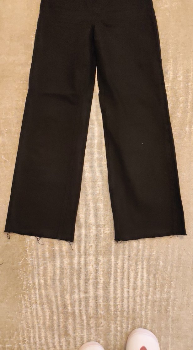 Kadın Siyah Wide Leg Denim Pantolon - Görsel 3