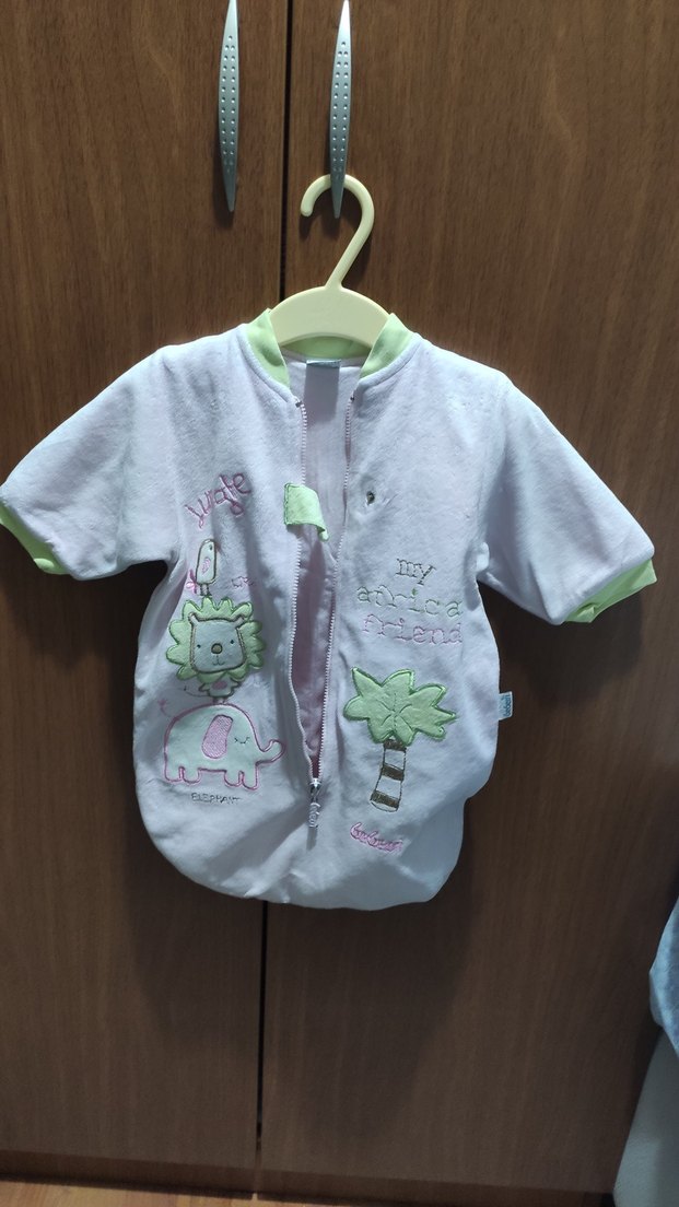 Bebek için Baskılı Pembe Uyku Tulumu - Görsel 3