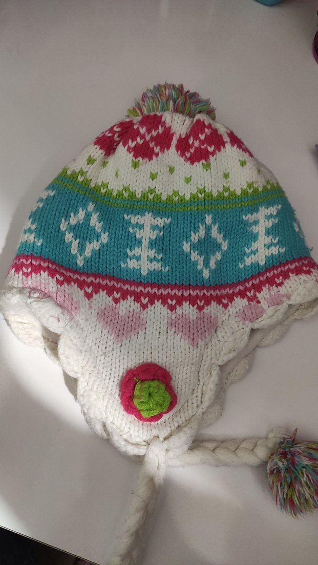 Renkli Nakışlı Örgü Çocuk Bere - Görsel 2