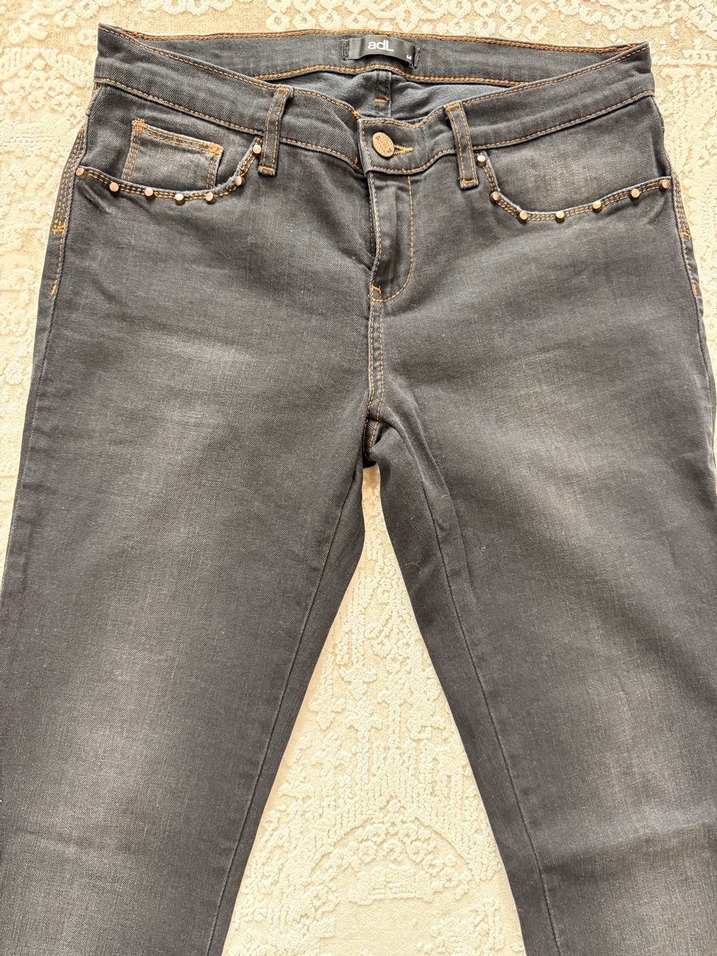 Adl Kadın Siyah Normal Kesim Kot Pantolon - Görsel 2