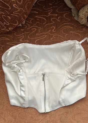 Beyaz Straplez Mini Büstiyer - Görsel 2