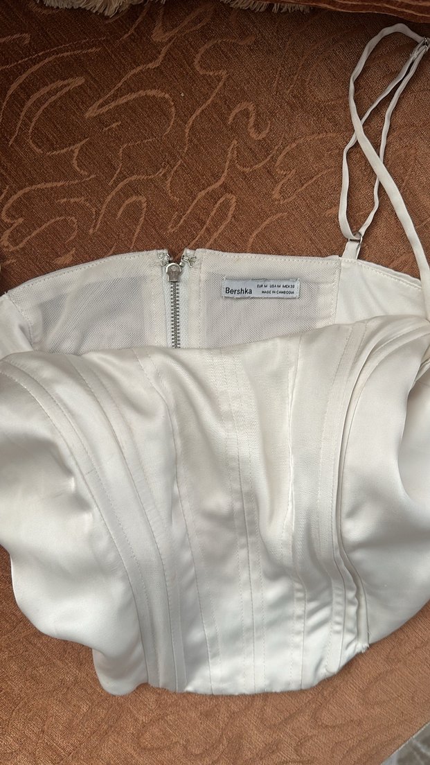 Beyaz Straplez Mini Büstiyer - Görsel 3