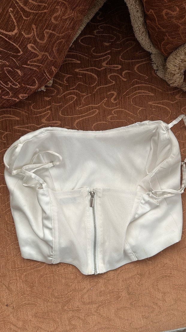 Beyaz Straplez Mini Büstiyer - Görsel 2