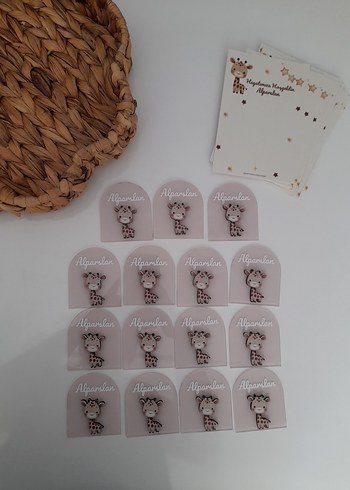 Bebek Magnet Zürafa temalı - Görsel 3