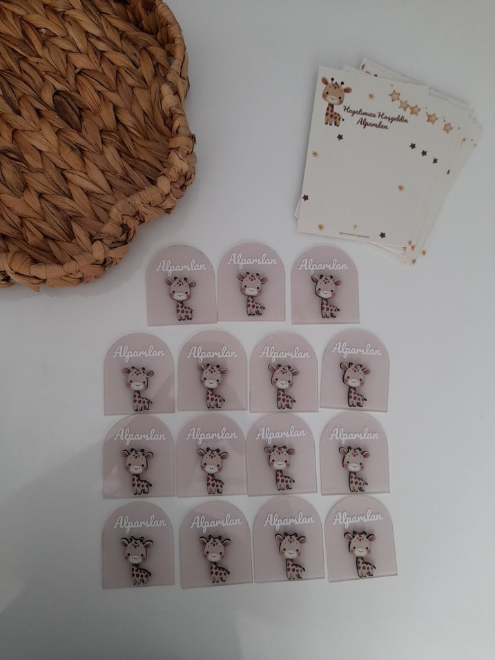 Bebek Magnet Zürafa temalı - Görsel 3