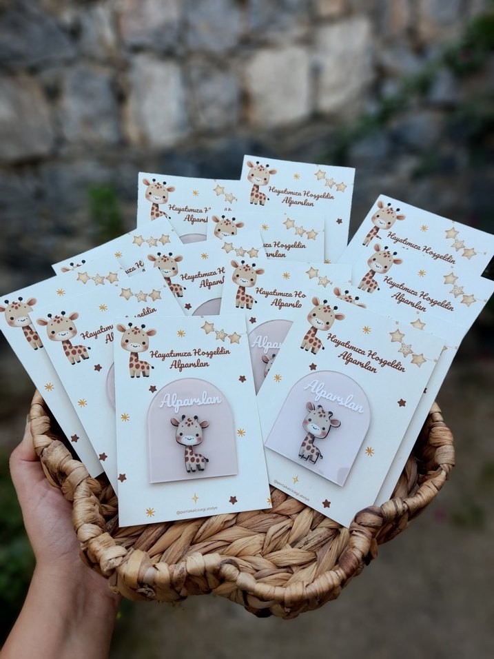 Bebek Magnet Zürafa temalı - Görsel 2