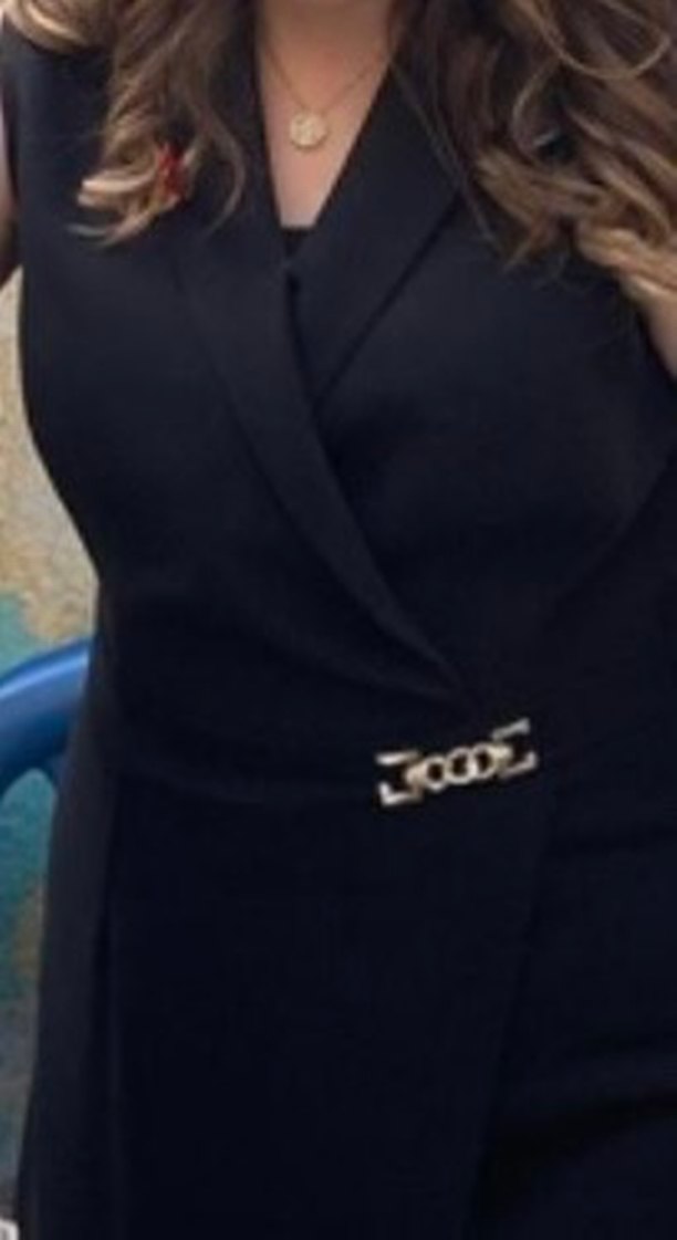 Siyah kolsuz elbise - Görsel 3