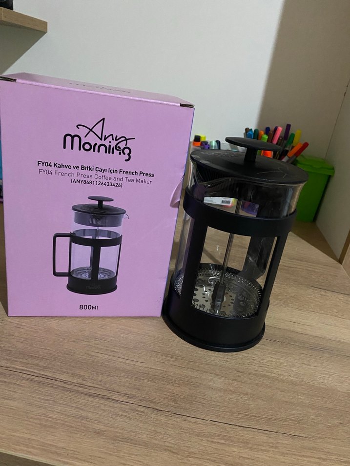 Kahve ve bitki çayı için french press - Görsel 2