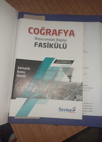 Seviye yayınları TYT AYT Coğrafya Kazanım Hücreli Soru Bankası