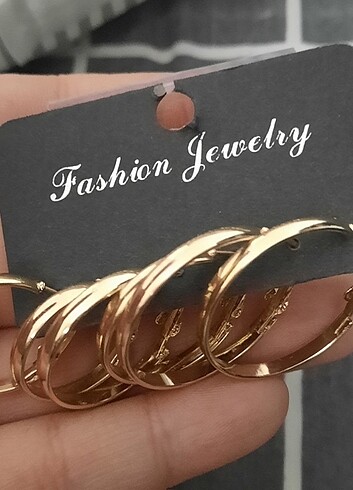 Accessorize Çelik Halka küpe seti