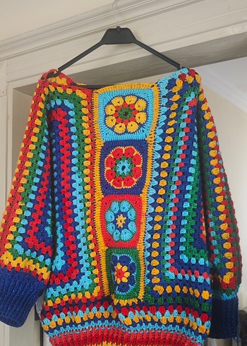 Hippie bohem pinterest oversize balon kol kazak - Görsel 2