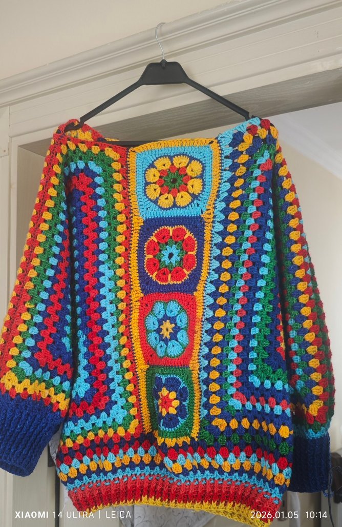 Hippie bohem pinterest oversize balon kol kazak - Görsel 2