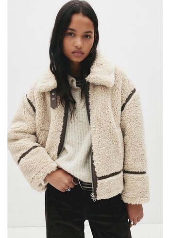 Pull And Bear çift taraflı mont - Görsel 3