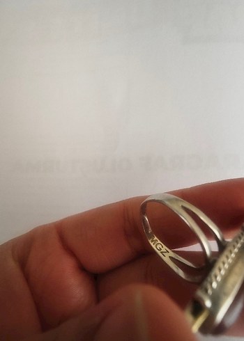 925 ayar gümüş akik yüzük - Görsel 4