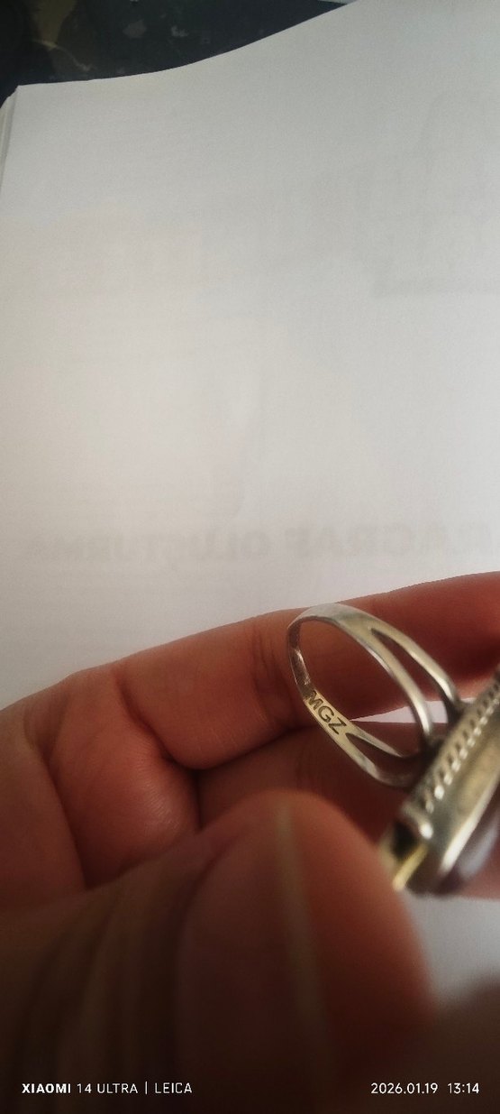 925 ayar gümüş akik yüzük - Görsel 4