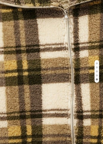 Koton ekose peluş ceket - Görsel 4