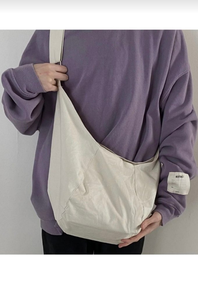 Hippie Bohem salaş Beyaz Keten Kadın Omuz Çantası - Görsel 2