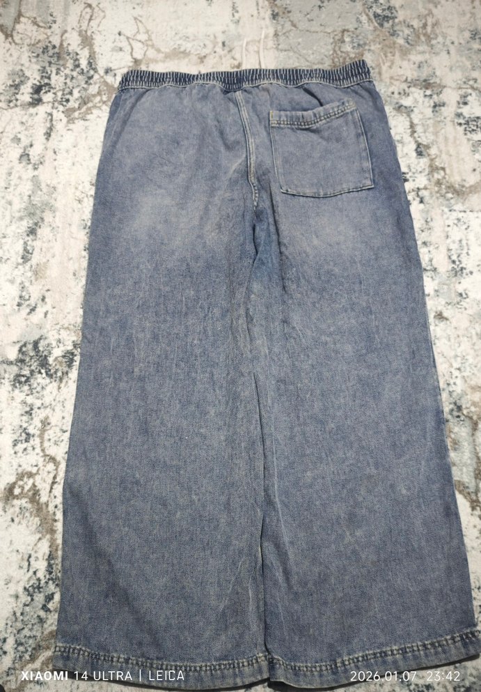 H&M büyük beden beli lastikli pantolon - Görsel 3