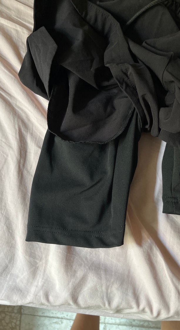 Siyah Rahat Kesim Spor Şort - Görsel 3