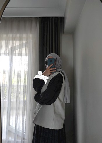 bej pamuk karışımlı yelek