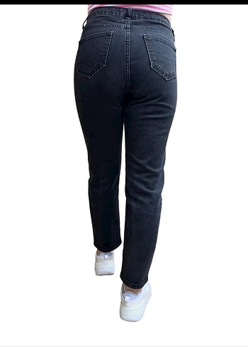Siyah Regular Fit Kadın Jean Pantolon - Görsel 3