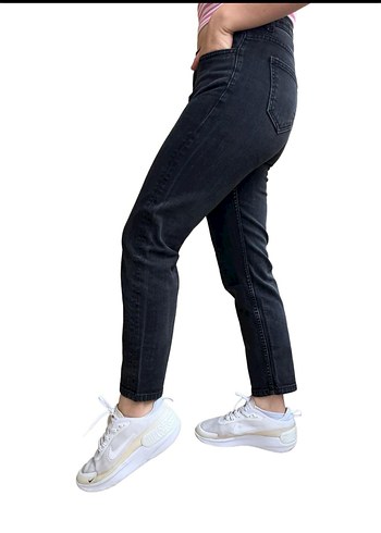 Siyah Regular Fit Kadın Jean Pantolon - Görsel 2