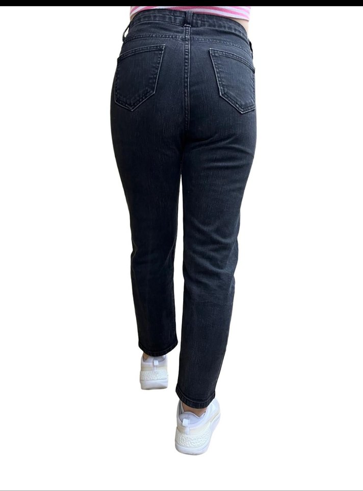 Siyah Regular Fit Kadın Jean Pantolon - Görsel 3