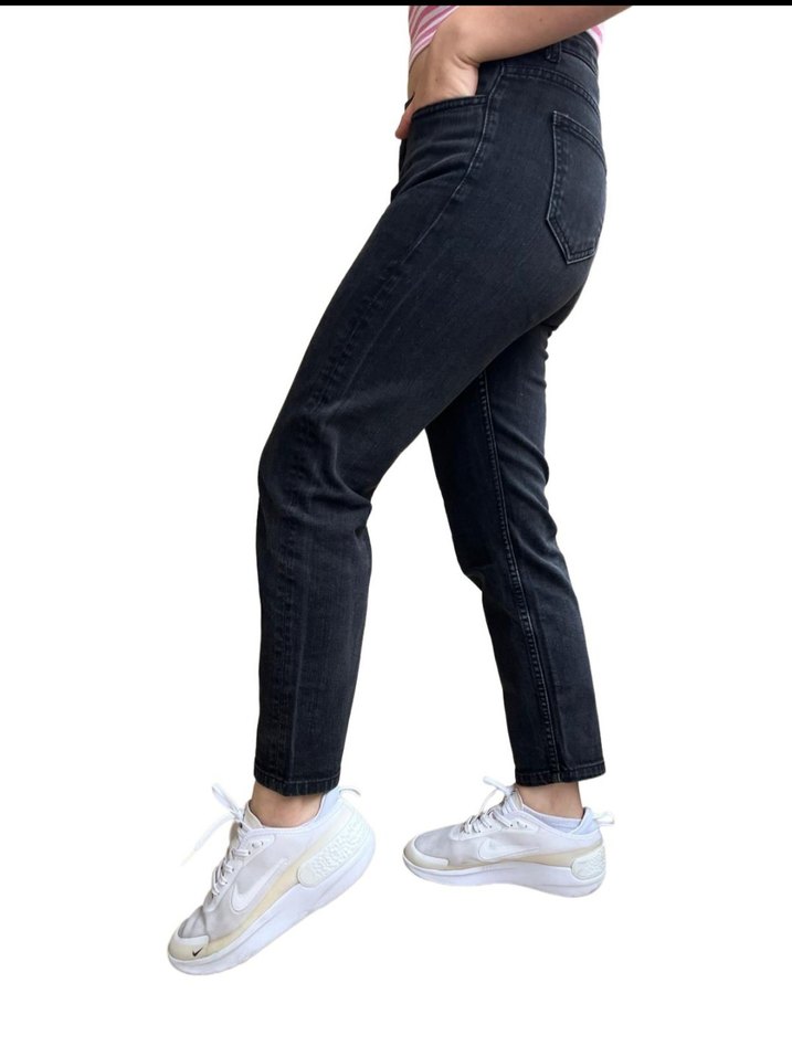 Siyah Regular Fit Kadın Jean Pantolon - Görsel 2