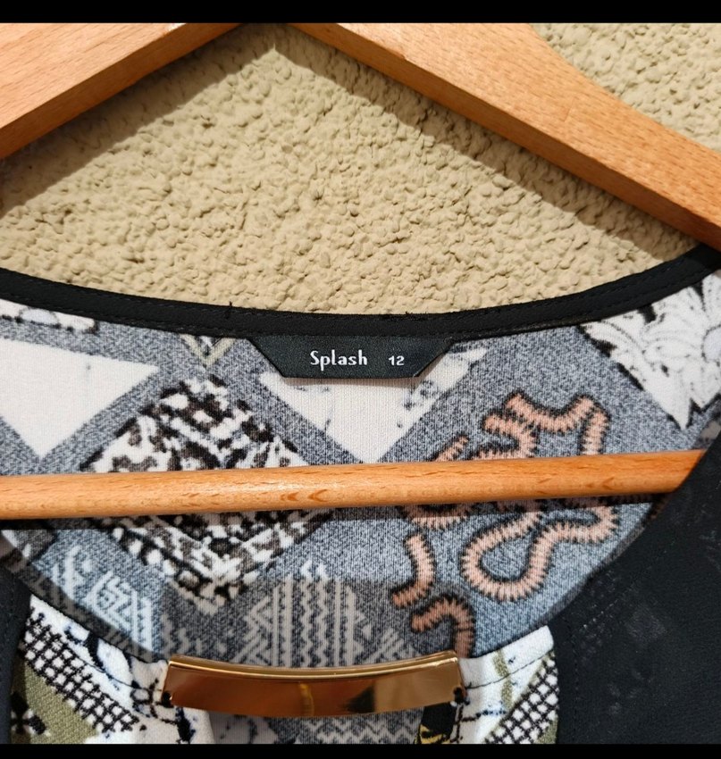 Siyah Bohem V-Yaka Kolsuz Elbise - Görsel 4