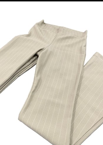 KADIN KREM TAYT STREÇ PANTALON - Görsel 3