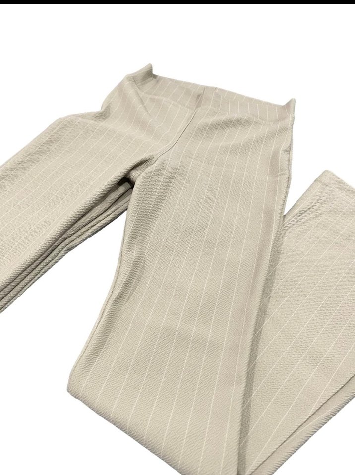 KADIN KREM TAYT STREÇ PANTALON - Görsel 3