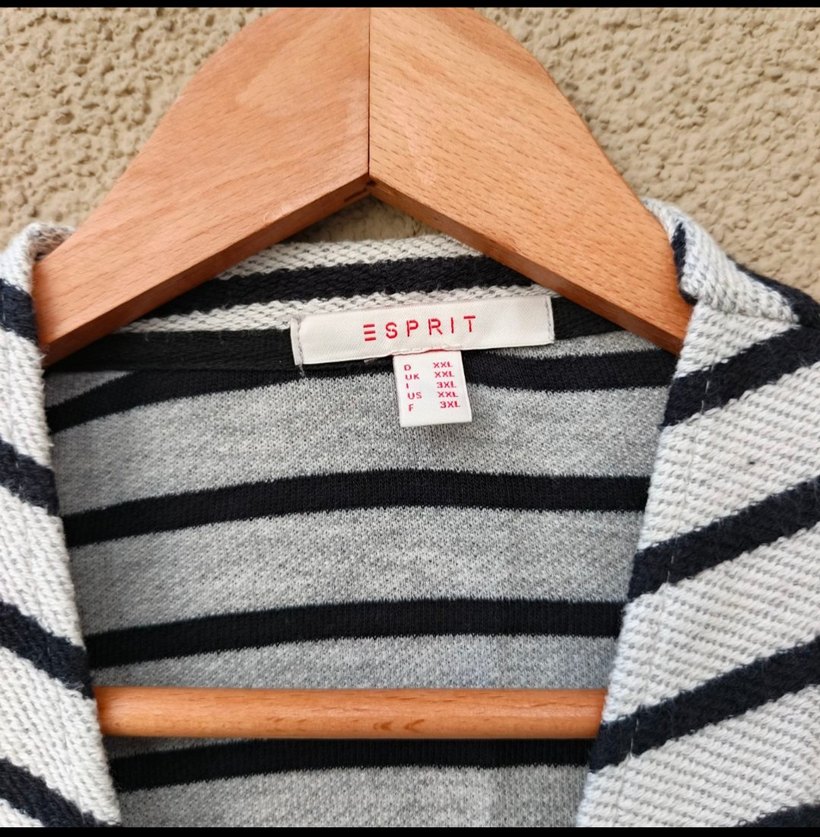 KADIN ÇİZGİLİ PAMUK KUMAŞ HIRKA - Görsel 5