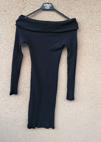 Siyah Kadın Midi Boy Elbise - Görsel 2