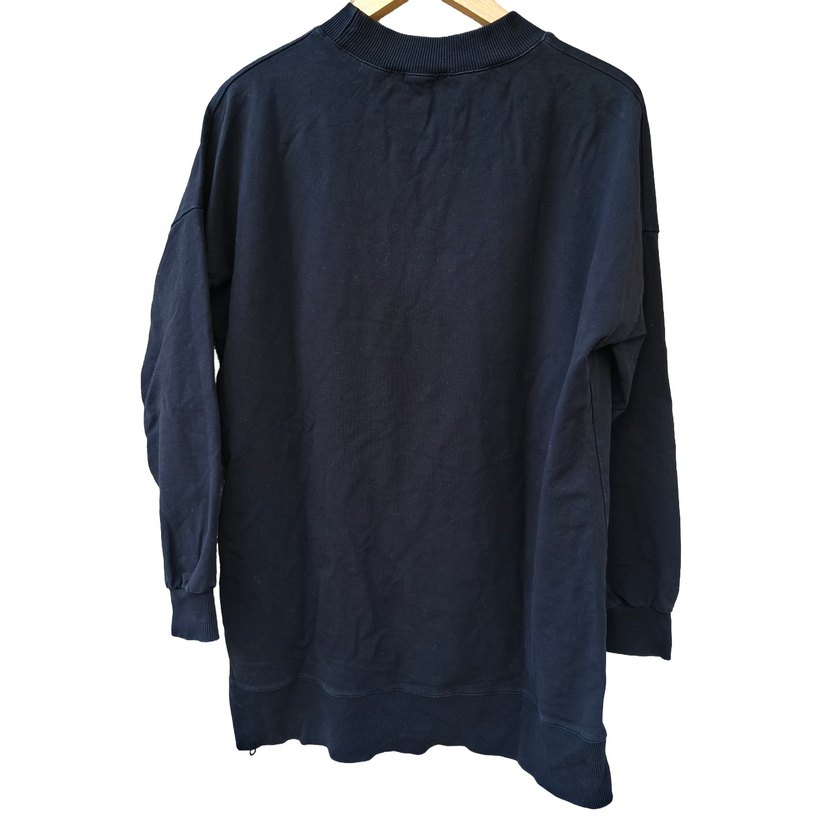 Siyah Kadın Uzun Kollu Sweatshirt - Görsel 2