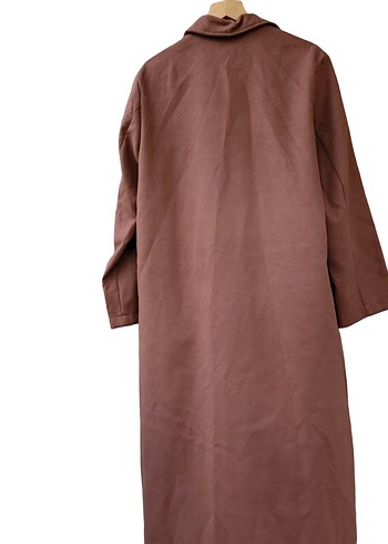 Kadın Kahverengi Uzun Kaban - Görsel 2