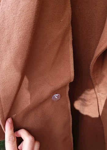 Kadın Kahverengi Uzun Kaban - Görsel 4