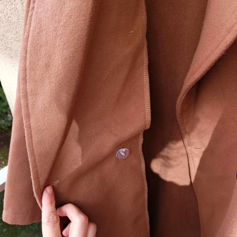 Kadın Kahverengi Uzun Kaban - Görsel 4