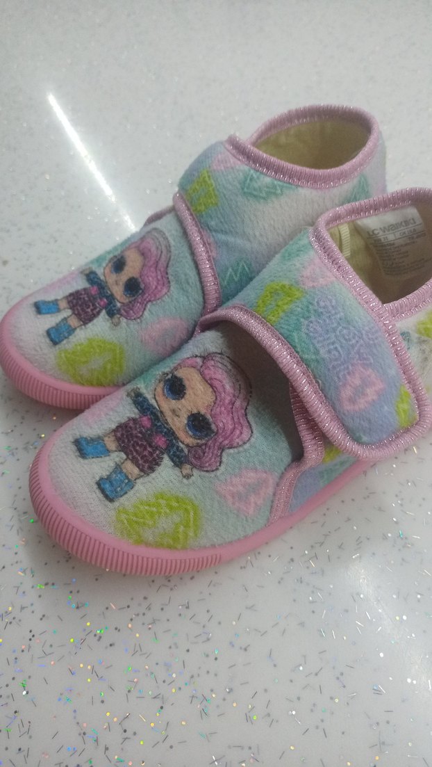 Kız Çocuk Pembe Baskılı Sıcak Ev Terliği - Görsel 2