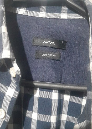 avva Mavi Gri Kareli Erkek Uzun Kollu Gömlek - Görsel 2